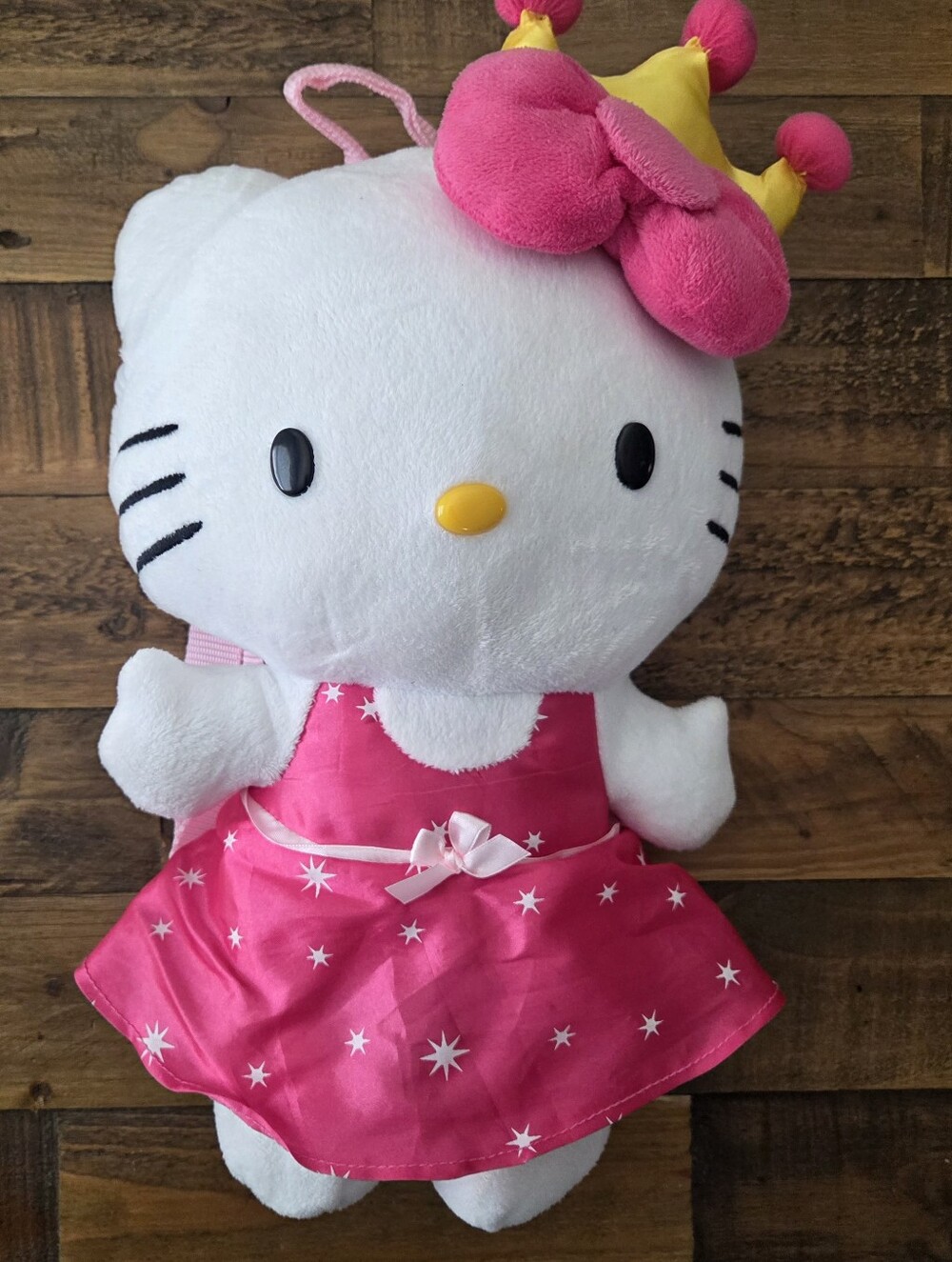 Sanrio Hello Kitty Plush in Hot Pink Dress Backpack